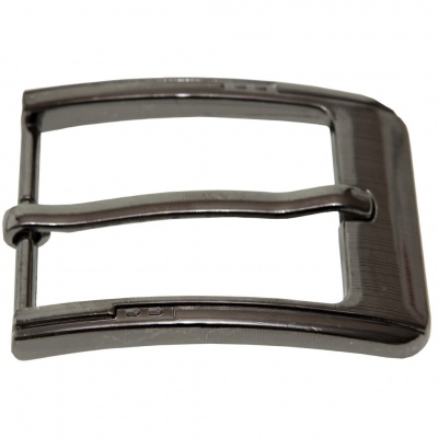 Пряжка металлическая для мужского ремня SC035#6 (шир.ремня 40 мм), цв.-тем.никель - купить в Евпатории. Цена: 43.93 руб.