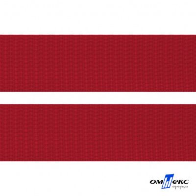 Красный - цв.171- Текстильная лента-стропа 550 гр/м2 ,100% пэ шир.50 мм (боб.50+/-1 м) - купить в Евпатории. Цена: 797.67 руб.