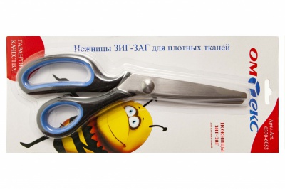 Ножницы арт.0330-6052 "ЗИГ-ЗАГ" 5 мм, для плотных тканей , 9"/ 229 мм - купить в Евпатории. Цена: 733.08 руб.