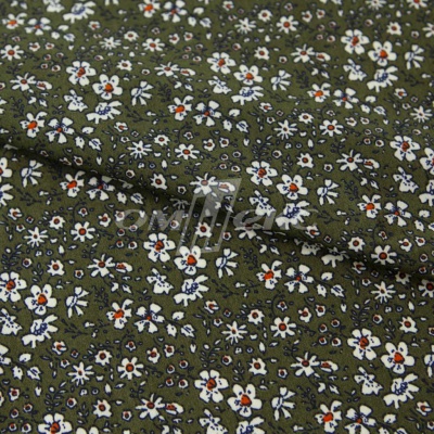 Плательная ткань "Фламенко" 11.2, 80 гр/м2, шир.150 см, принт растительный - купить в Евпатории. Цена 259.21 руб.