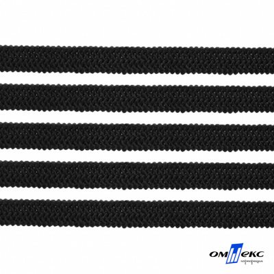 Лента эластичная вязанная (резинка) 4 мм (200+/-1 м) 400 гр/м2 черная бобина "ОМТЕКС" - купить в Евпатории. Цена: 1.78 руб.