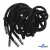 Шнурки #107-05, круглые 130 см, декор.наконечник, цв.чёрный - купить в Евпатории. Цена: 22.56 руб.