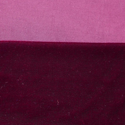 Бархат стрейч №2, 240 гр/м2, шир.160 см, (2,6 м/кг), цвет бордо - купить в Евпатории. Цена 740.88 руб.