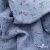 Ткань Муслин принт, 100% хлопок, 125 гр/м2, шир. 140 см, #2308 цв. 69 серо-голубой с цветком - купить в Евпатории. Цена 413.11 руб.