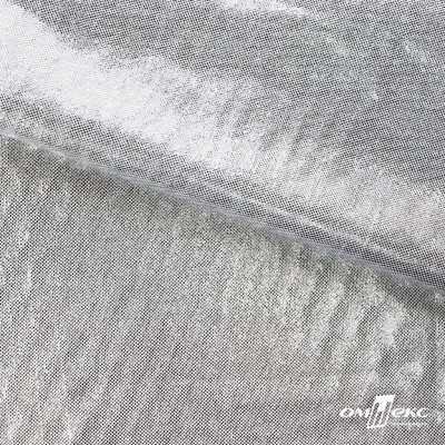 Трикотажное полотно голограмма, шир.140 см, #602 -белый/серебро - купить в Евпатории. Цена 385.88 руб.