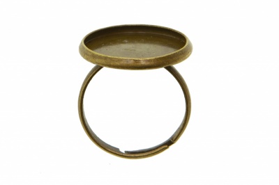 Заготовка для рукоделия металлическая фигурная для кольца 15мм - купить в Евпатории. Цена: 7.44 руб.