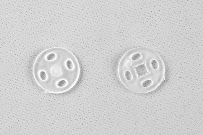 Кнопки пришивные пластиковые 10 мм, блистер 24шт, цв.-прозрачные - купить в Евпатории. Цена: 48.41 руб.
