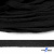 Шнур плетеный d-8 мм плоский, 70% хлопок 30% полиэстер, уп.85+/-1 м, цв.- чёрный - купить в Евпатории. Цена: 735 руб.