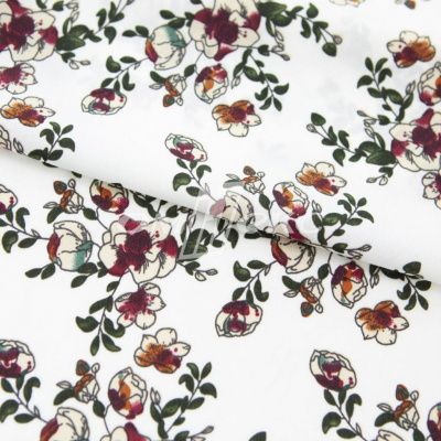 Плательная ткань "Фламенко" 23.1, 80 гр/м2, шир.150 см, принт растительный - купить в Евпатории. Цена 264.56 руб.
