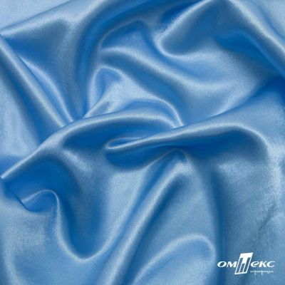 Поли креп-сатин 14-4121, 125 (+/-5) гр/м2, шир.150см, цвет голубой - купить в Евпатории. Цена 155.57 руб.