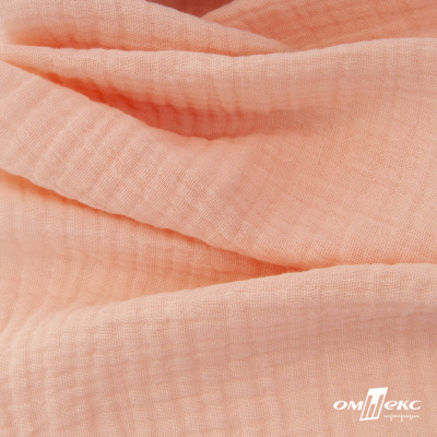 Ткань Муслин, 100% хлопок, 125 гр/м2, шир. 140 см #201 цв.(18)-розовый персик - купить в Евпатории. Цена 464.97 руб.