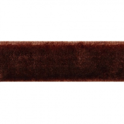 Лента бархатная нейлон, шир.12 мм, (упак. 45,7м), цв.120-шоколад - купить в Евпатории. Цена: 396 руб.