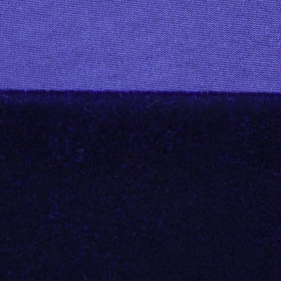Бархат стрейч №14, 240 гр/м2, шир.160 см, (2,6 м/кг), цвет т.синий - купить в Евпатории. Цена 748.44 руб.