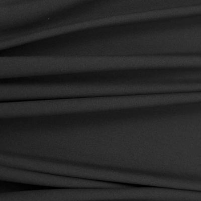Костюмная ткань с вискозой "Рошель", 250 гр/м2, шир.150см, цвет чёрный - купить в Евпатории. Цена 438.12 руб.